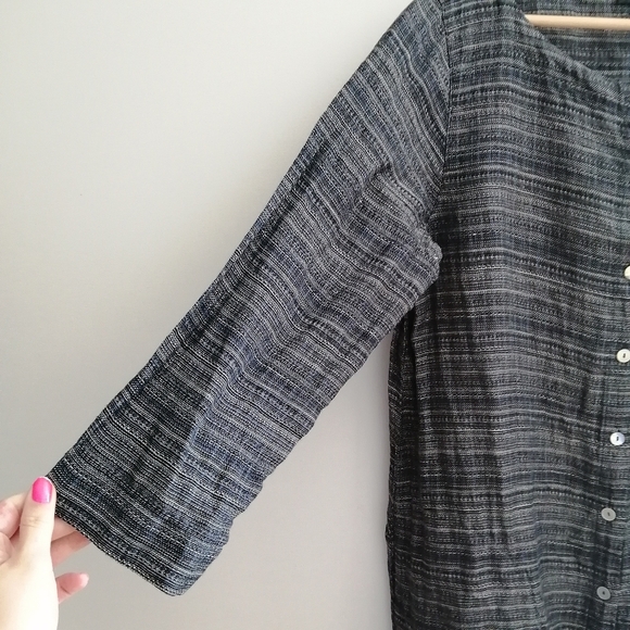 Eileen Fisher Coastline Organic Linen Tunic Button Up Small - Picture 7 of 16